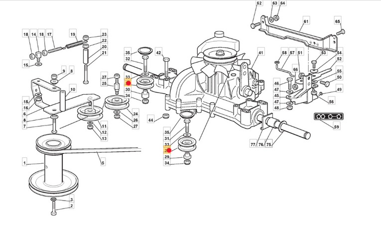 Rolka / koło pasowe paska jazdy traktorka Stiga Estate Tornado / TC