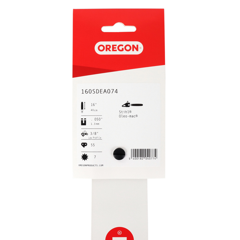 Prowadnica Oregon Single Rivet 16" 3/8" 1,3 mm 55 ogniw A074 (160SDEA074)