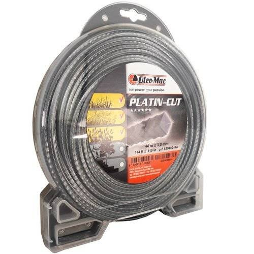 Żyłka Oleo-Mac Platin-Cut 3,0 mm x 44 m - kwadrat / ząbkowana