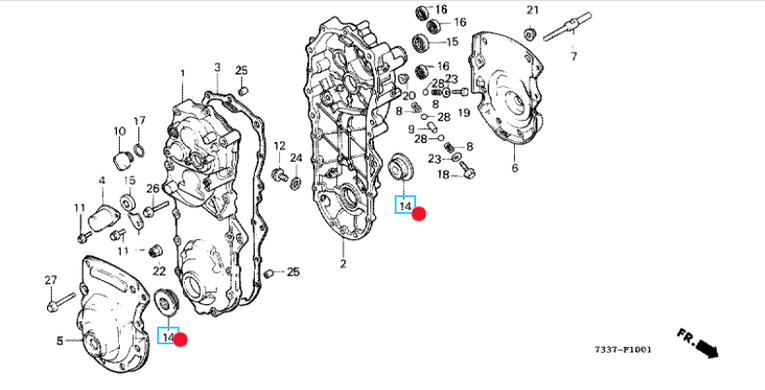 Oryginalny uszczelniacz skrzyni Honda F510 / F560 (91251-734-003)