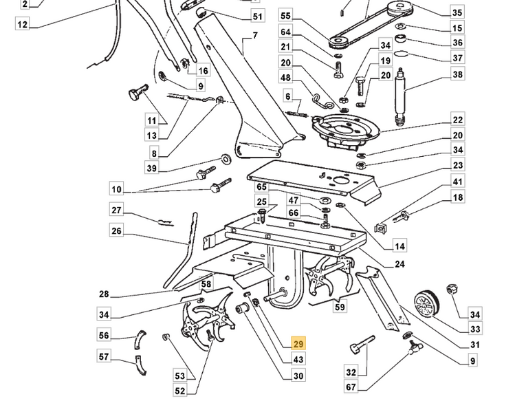 Uszczelniacz przekładni glebogryzarki Stiga Silex / Eurosystems La Zappa