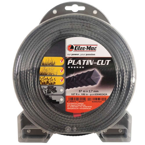 Żyłka Oleo-Mac Platin-Cut 2,7 mm x 57 m - - kwadrat / ząbkowana