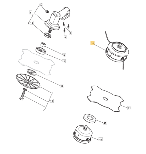 Głowica żyłkowa wykaszarki Stiga BJ 335 / SB 425