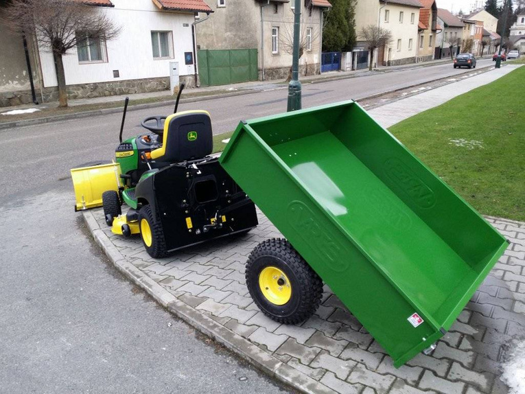 Przyczepa do traktorka Vares TR 220 S ocynk PLUS - kolor zielony