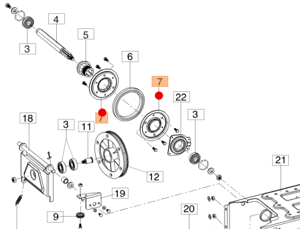 Oryginalny kołnierz koła ciernego odśnieżarki Oleo-Mac Artik (ZM000024)