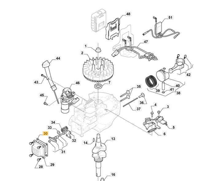Uszczelka pokrywy zaworów silnika Stiga WBE
