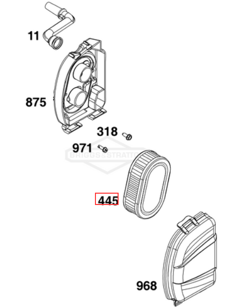Oryginalny filtr powietrza Briggs&Stratton 550 / 675 Ex (593260)