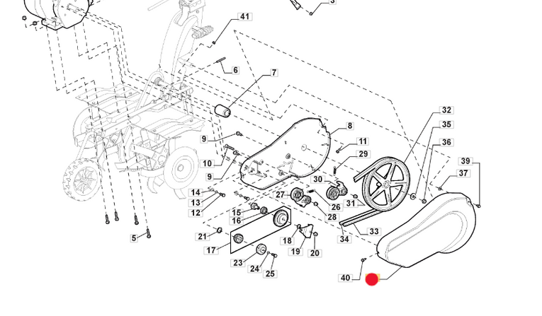 Oryginalna osłona pasków glebogryzarki Stiga SRC 775