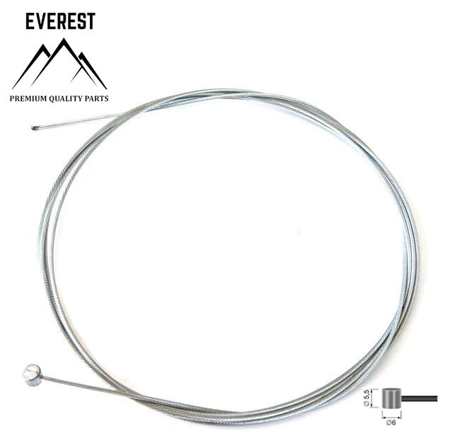 Linka stalowa uniwersalna - długość 2,5 m - końcówka walec