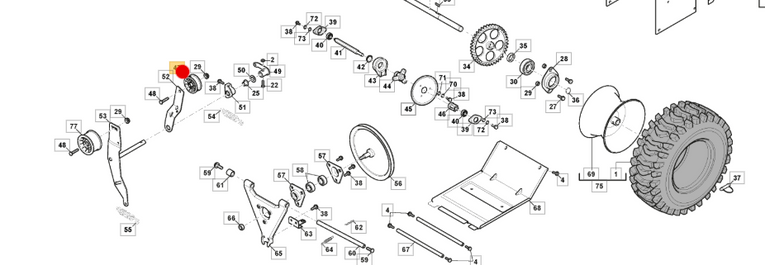 Rolka napinacza paska jazdy zamiatarki Stiga SWS (1811-3064-01)