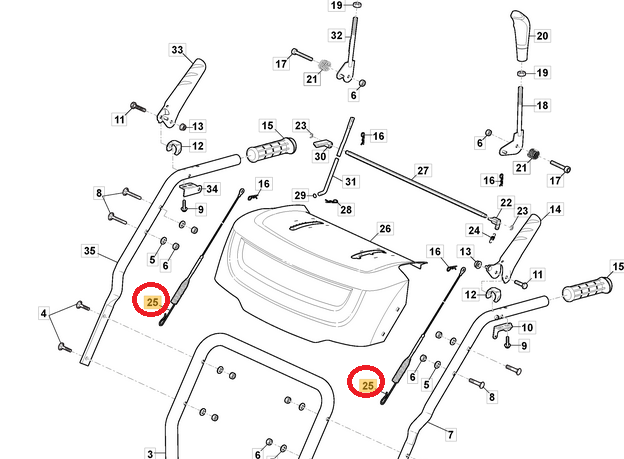 Linka napędu zamiatarki Stiga SWS (118820406/0)
