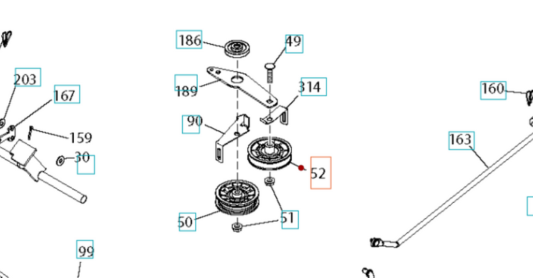 Koło pasowe jazdy traktorka Husqvarna CTH / TC / XLS / GTH (5321943-26)