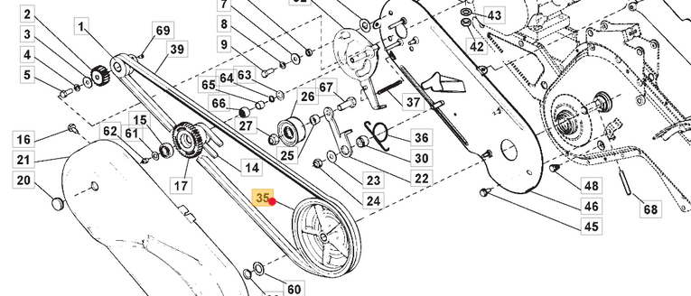 Oryginalne koło pasowe przekładni glebogryzarki Stiga Silex 103 (118800118/0)