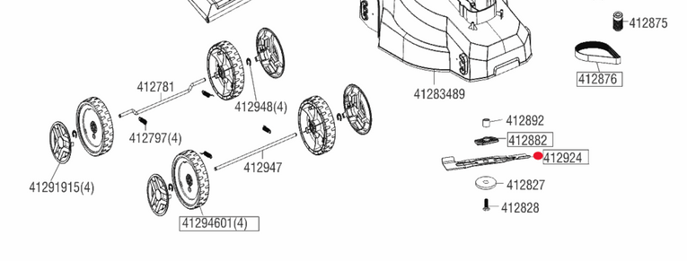 Oryginalny nóż kosiarki AL-KO Classic 3.8 E - 37,5 cm (412924)
