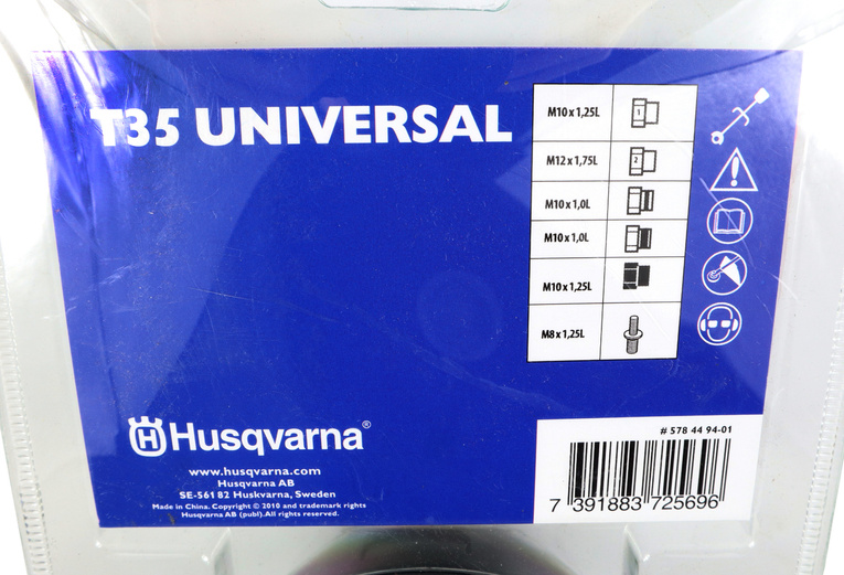Uniwersalna głowica żyłkowa Husqvarna T35 z adapterami