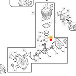 Oryginalne zabezpieczenie sworznia tłoka dmuchawy Stiga SBL 327 / BL 530 (123202006/0)