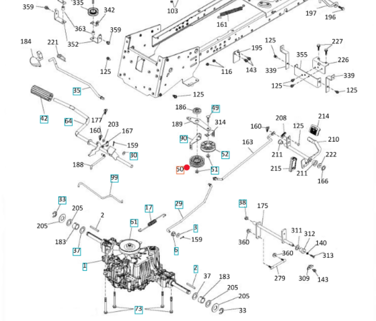 Oryginalne koło pasowe paska jazdy traktorka Husqvarna / McCulloch (5321943-27)