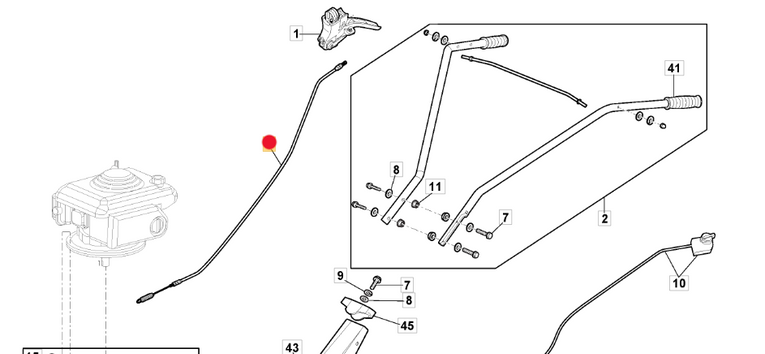 Linka sprzęgła noży glebogryzarki Stiga SRC 36 V (118805074/0)