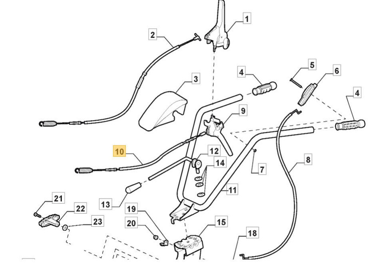Linka noży tył glebogryzarek Stiga SRC 775 / Eurosystems Euro 5 Evo