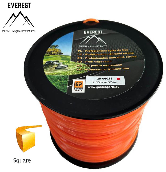 Żyłka tnąca Everest 2,65 mm x 324 m - kwadrat