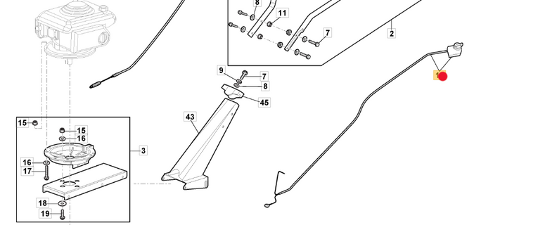Linka gazu z manetką glebogryzarki Stiga SRC 36 V (118805075/0)