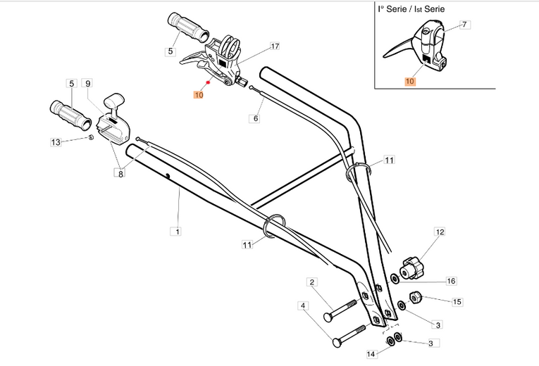 Manetka napędu glebogryzarki Oleo-Mac MH (68690028R)