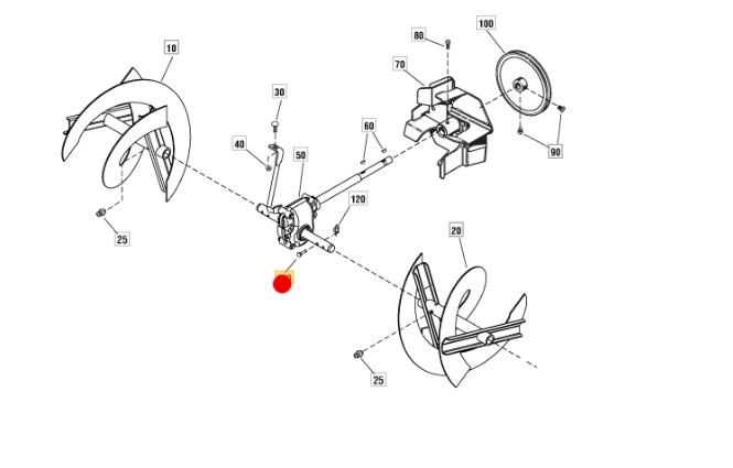 Kołek bezpieczeństwa wirnika odśnieżarki Stiga 1171 / 1381 / 1581