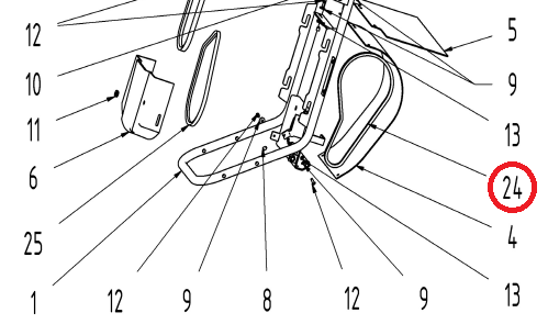 Pasek jazdy kosiarki rotacyjnej Dakr Tekton przed 2013 r.(96500.046)