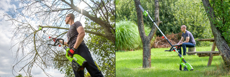 Urządzenie wielofunkcyjne akumulatorowe 4w1 4garden AK22MULTI zestaw z akumulatorami 2 x 4 Ah i szybką ładowarką