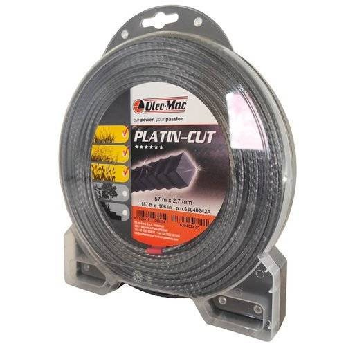 Żyłka Oleo-Mac Platin-Cut 2,7 mm x 57 m - - kwadrat / ząbkowana