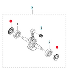 Uszczelniacz wału korbowego pilarki Husqvarna 455 E / 460