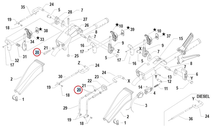 Regulator linki ciągnika jednoosiowego Pasquali (58056595)