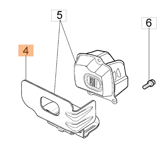 Osłona tłumika pilarek Oleo-Mac GS 410 CX (50170186R)