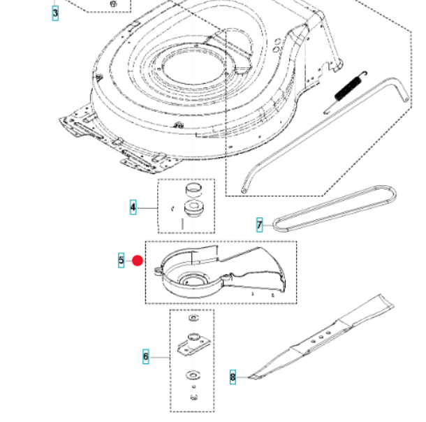 Oryginalna osłona paska kosiarki Husqvarna LC 356 VP / LB 256 (5986841-06)