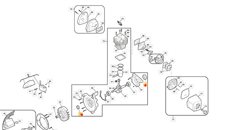 Oryginalny uszczelniacz wału dmuchawy / pilarki / wykaszarki Stiga (118550599/0)