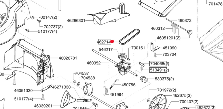 Oryginalny pasek kosiarki spalinowej AL-KO 51 BR / 520 BR (462714)