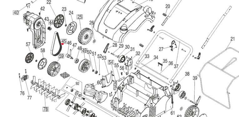 Oryginalny pasek wertykulatora AL-KO Combi 36E Care 7PJ487