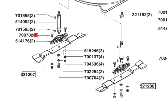 Śruba boczna uchwytu noża traktorka AL-KO T13/85 (700702)