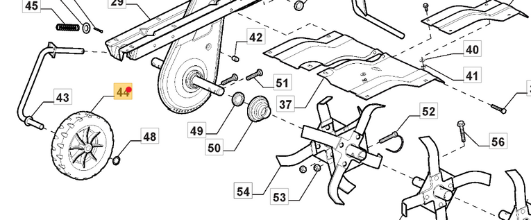 Oryginalne koło jezdne glebogryzarki Stiga SRC 775 (118802972/0)