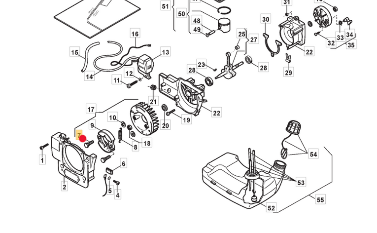 Oryginalna śruba sprzęgła wykaszarki Stiga SB 28 / SB 30 Star (2653380)