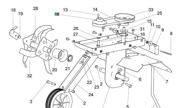 Oryginalne koło pasowe glebogryzarki Eurosystems LaZappa / Stiga Silex 360 (300020067)