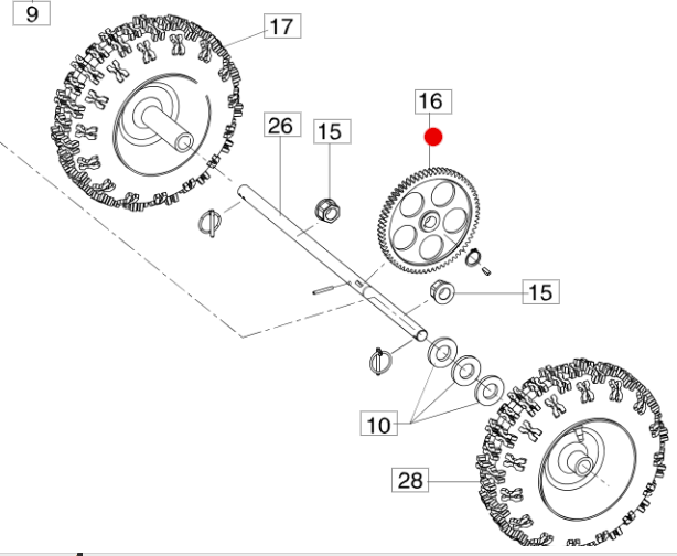 Oryginalne koło zębate napędu odśnieżarki Oleo-Mac Artik (ZM000033)