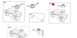 Oryginalny zbiornik paliwa silnika Briggs & Stratton 450E -  625EXi (591947)