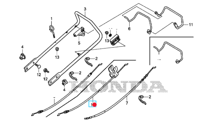 Oryginalna linka hamulca kosiarki Honda HRG416 / HRG466 (54530-VH3-R11)