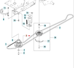 Oryginalny pośredni pasek napędu Husqvarna Rider (5895304-01)