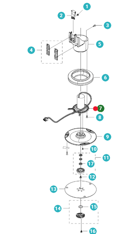 Oryginalny silnik noży kosiarki Husqvarna Automower 420 - 550 (5873814-01)
