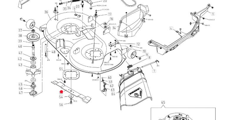 Oryginalny nóż traktorka Oleo-Mac OM 99L (TS000137R)