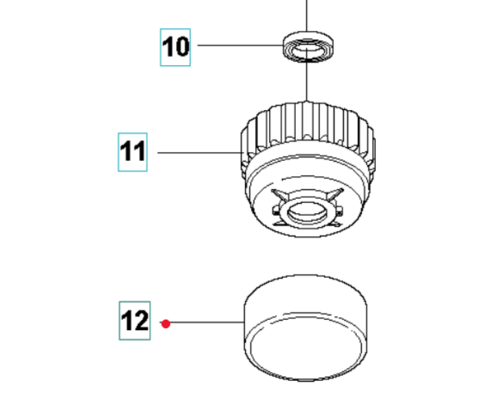 Oryginalny przycisk grzybek głowicy żyłkowej Husqvarna T45X (5372704-01)