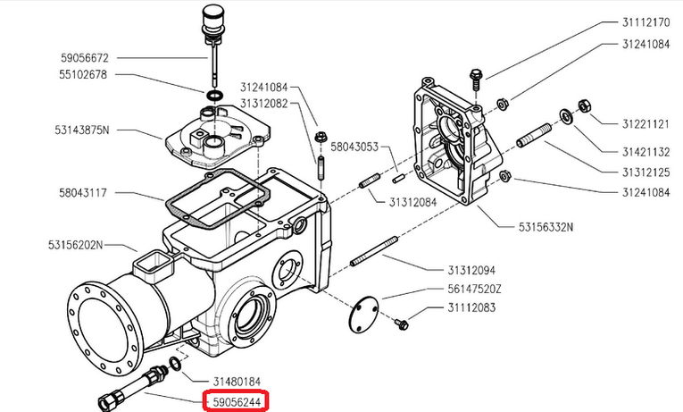 Wąż hydrauliczny sprzęgła Power Safe Pasquali (59056244)