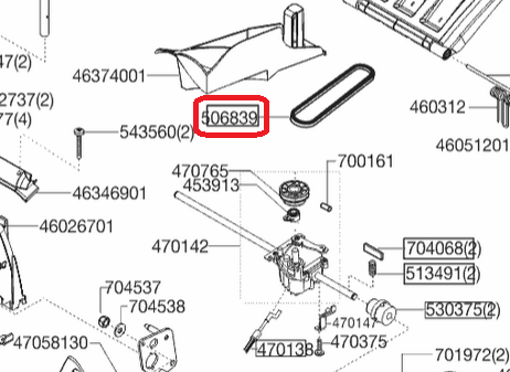 Oryginalny pasek kosiarki spalinowej AL-KO 470 BRV (506839)